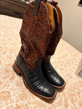 Boulet Women’s Caiman Boots Brown & Black